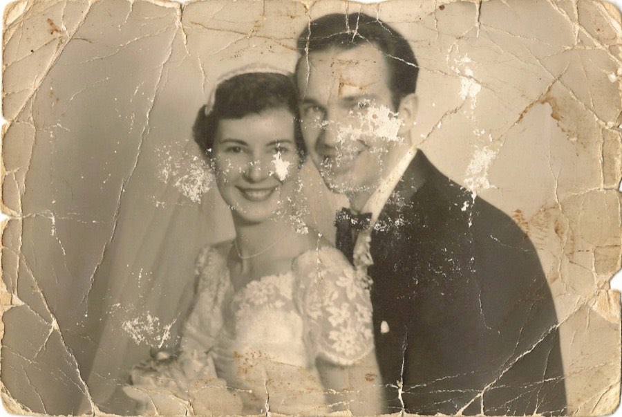 Оригинальное старое фото до реставрации